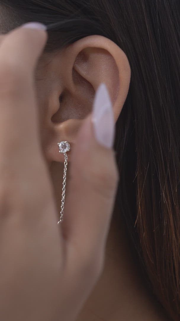 Stylish Pearl Drop Earrings in 925 Sterling Silver