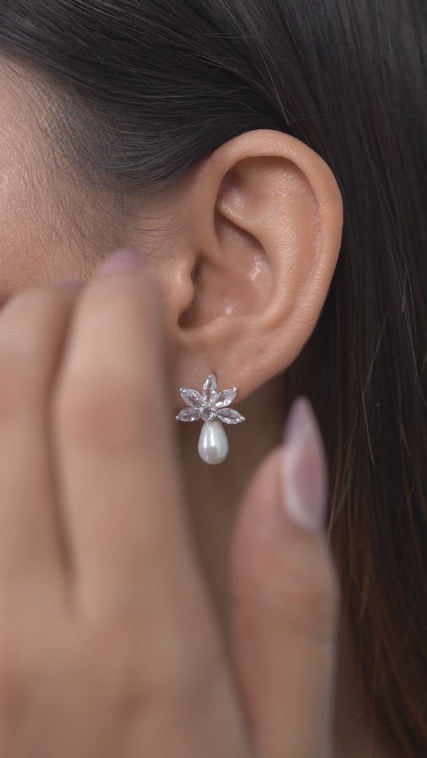 Pristine Peacock Pearl Earrings for Everyday | 925 Sterling Silver