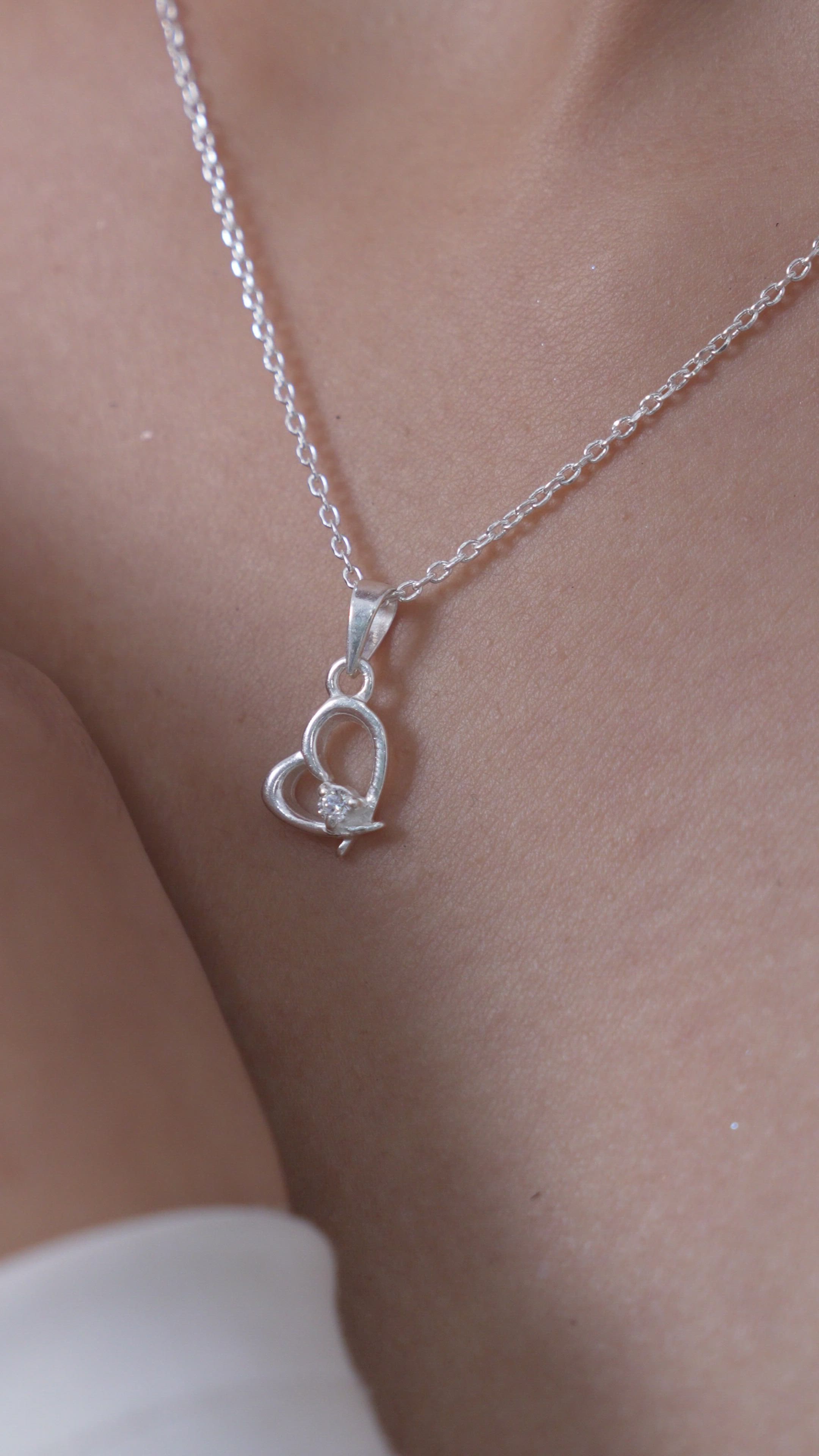 Beloved Heart Pendant Necklace in 925 Sterling Silver for Women
