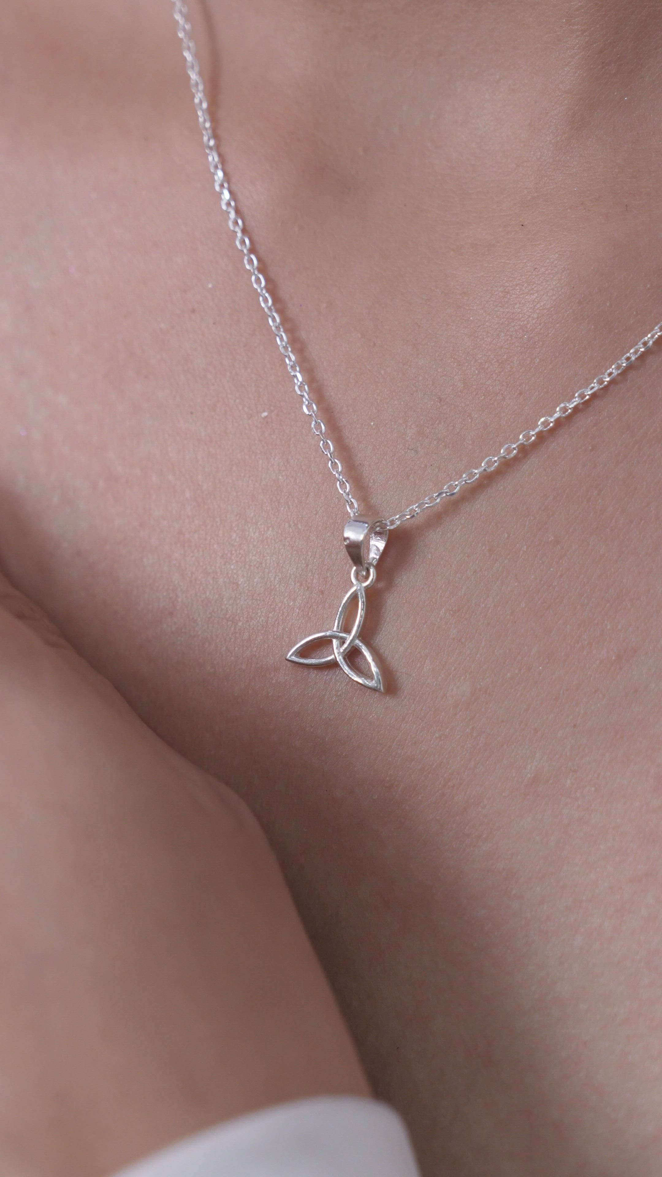Classic Celtic Knot Silver Pendant With Chain | Sterling Silver