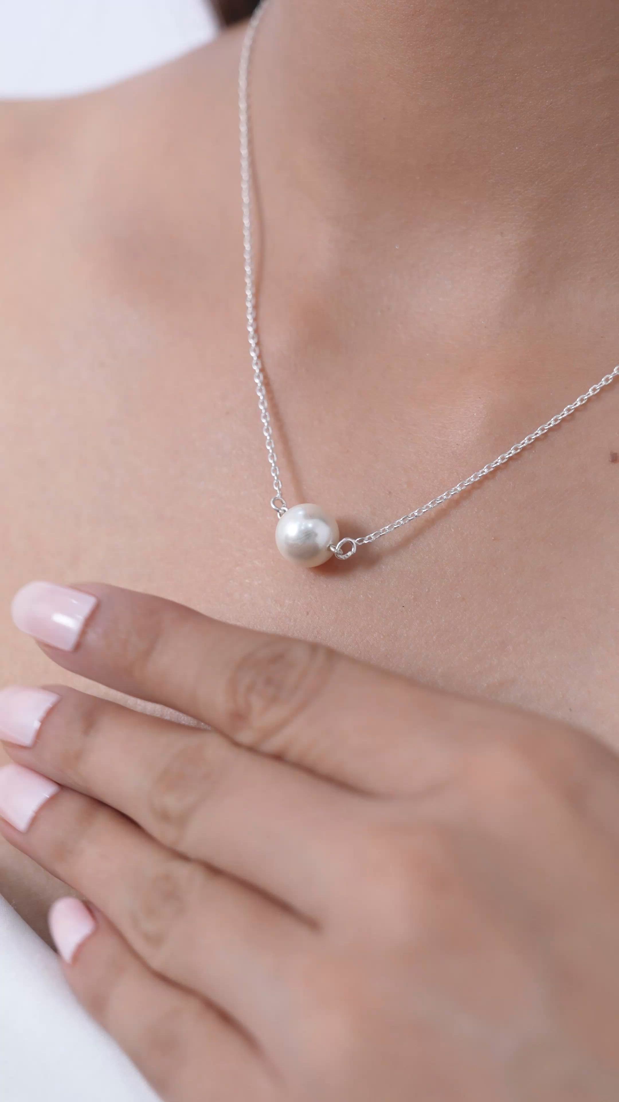 Ancient Moon Pearl Pendant with South Sea Pearl in Sterling Silver