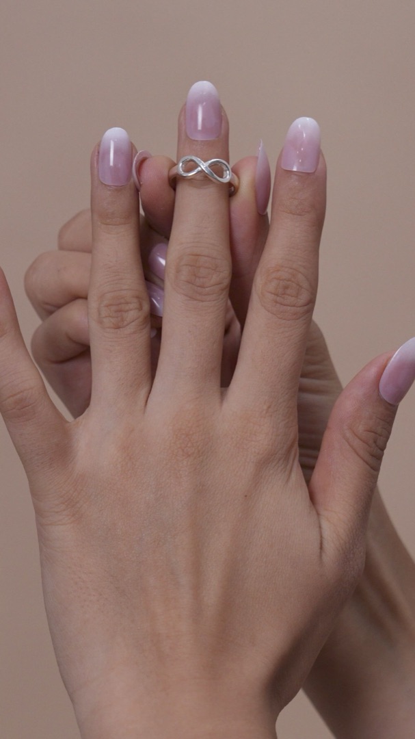 Forever Infinity Stackable Ring, Adjustable 925 Sterling Silver