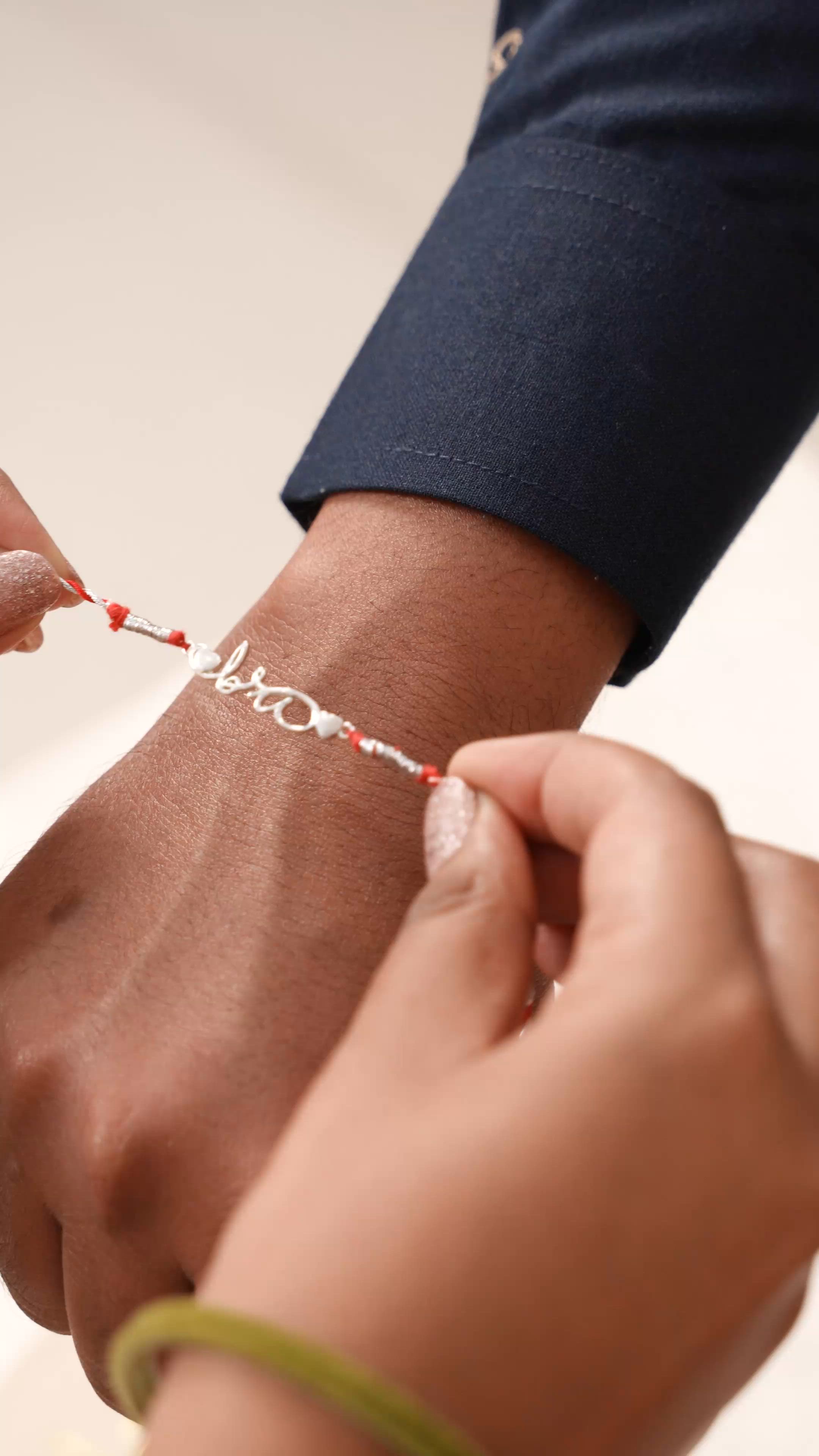 Heart Bro Silver Rakhi for Brother – 925 Silver