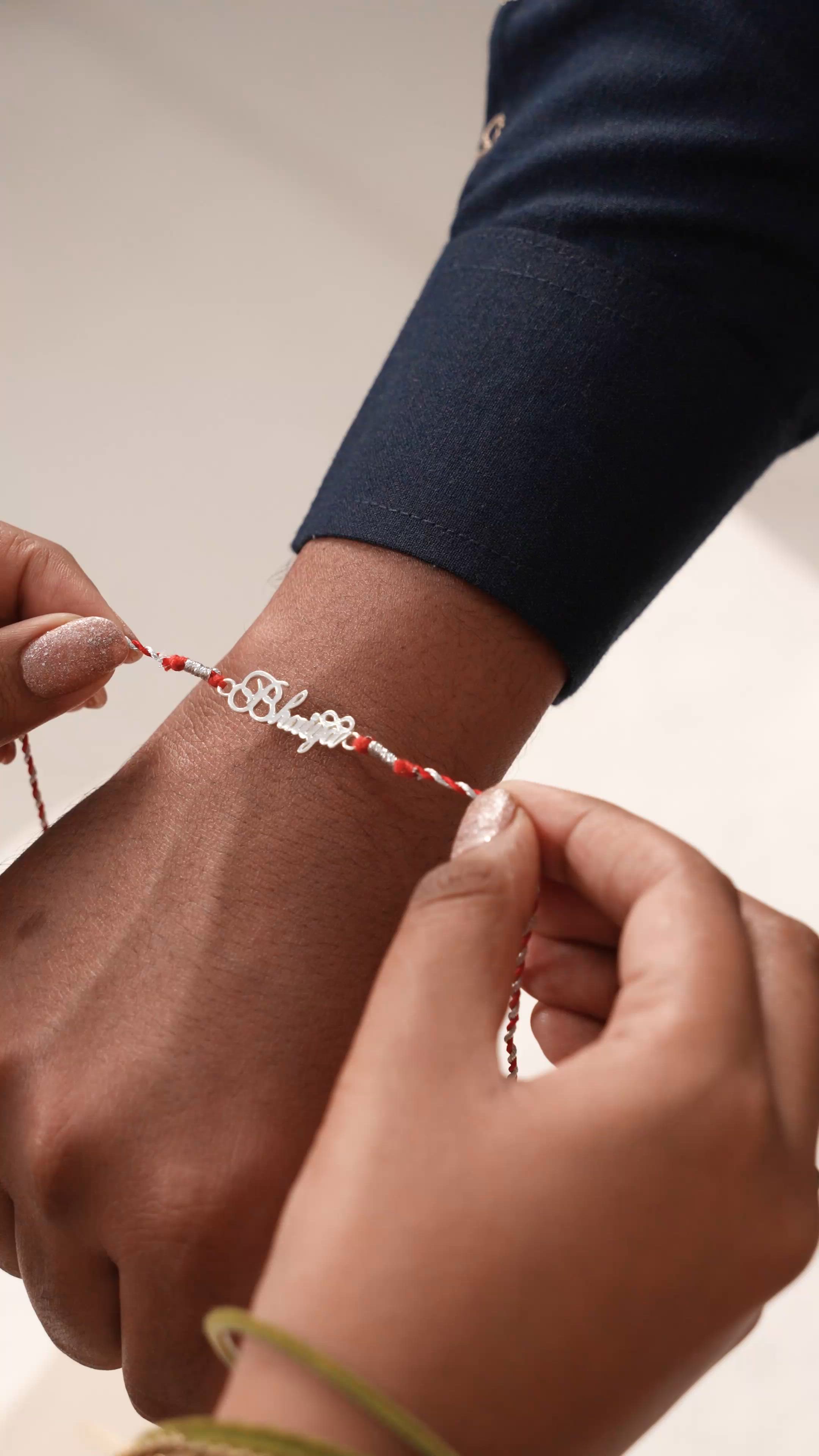 Signature Bhaiya Silver Rakhi for Brother – 925 Sterling Silver