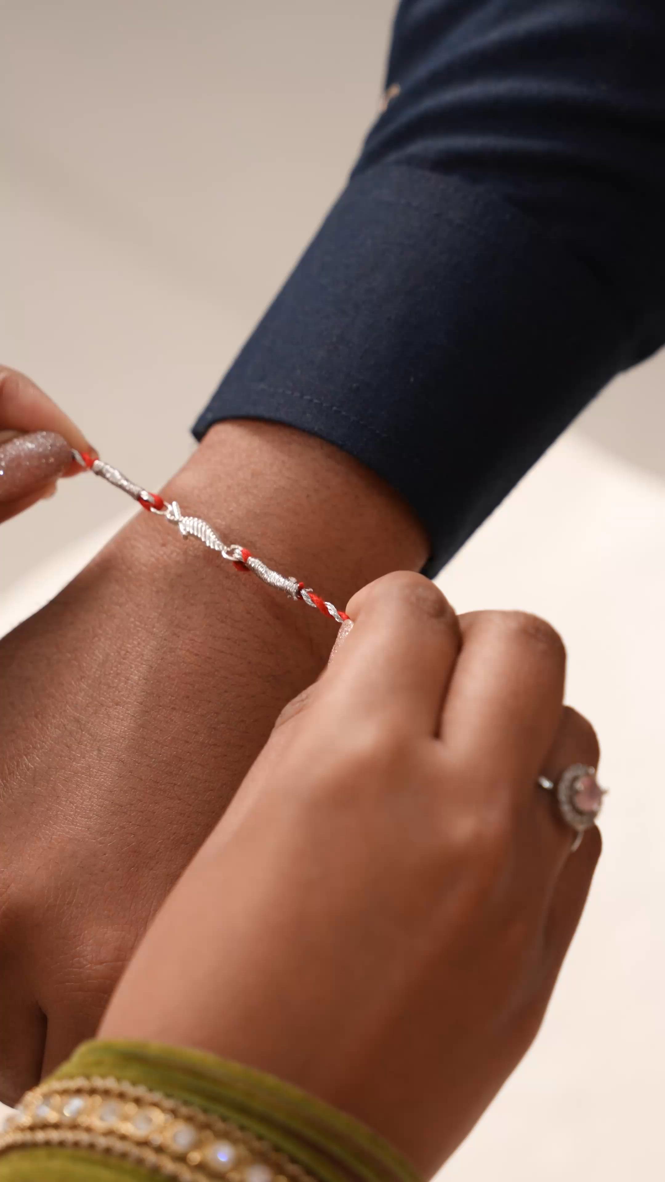 Krishna Silver Rakhi for Brother – 925 Silver